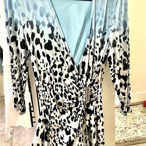 Calvin Klein printed floral wrap dress